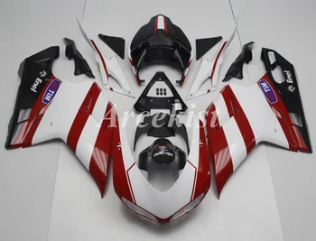 4Gifts Новый Комплект Обтекателей Мотоцикла ABS, Пригодный Для Ducati 848 1098 1198 1098s 1098r 1098s Кузов На Заказ Красный Белый