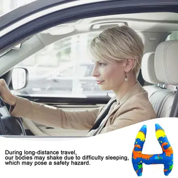 Автомобильная подушка H-образной формы, Автомобильная подушка для сна, гибкая поддержка головы и тела, Дышащая Мягкая и удобная подушка для путешествий