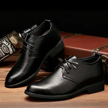 Деловая Кожаная обувь, Мужская Официальная одежда, Осенняя Дышащая Мужская обувь В Корейском Стиле, Модная Мужская обувь в Британском Стиле, Студенческая Обувь На толстой подошве, H